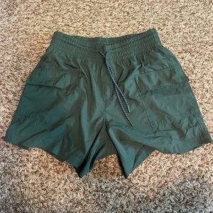 Old Navy Green Stretch Tech Shorts with Pockets